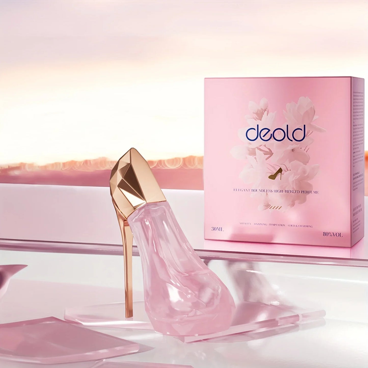 High Heel Women Styling Perfume Spray Pink Natural Fragrance 30ML
