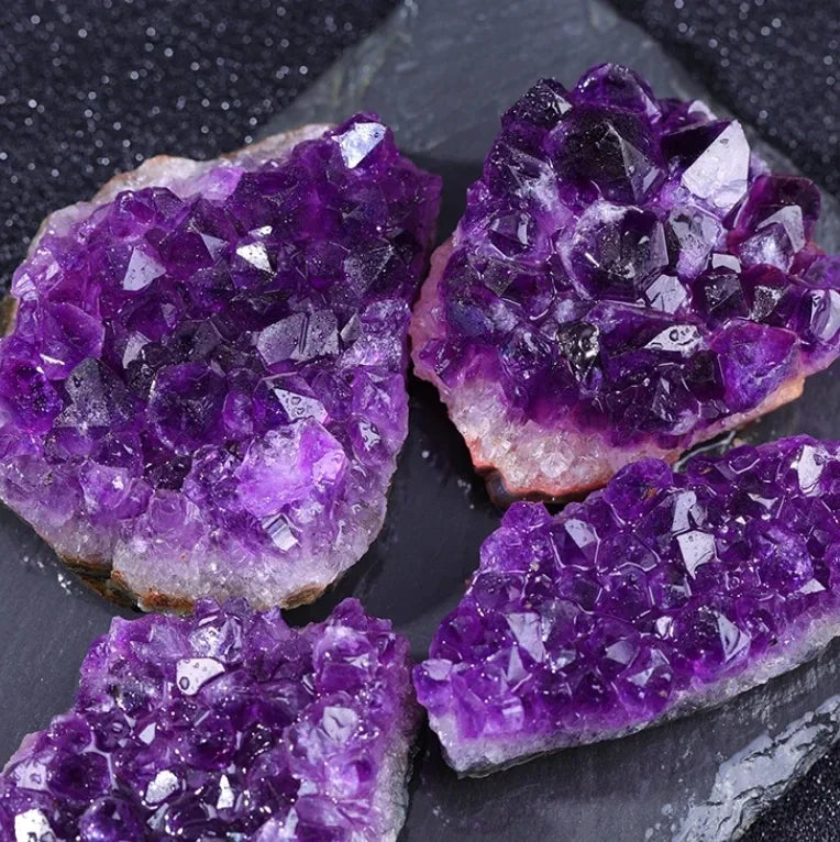 10-40g 1PC Amethyst Geode Natural Crystal Quartz Stone Mineral Decorative Irregular Shape Raw Stone Home Decor