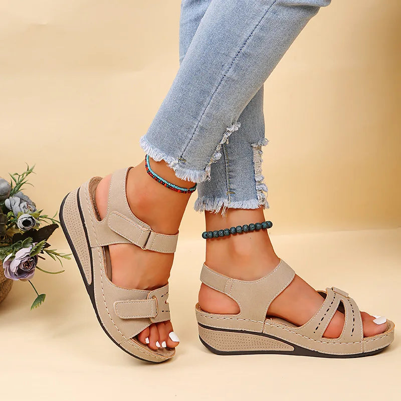 Women Soft Comfortable Stitching Sandals Open Toe