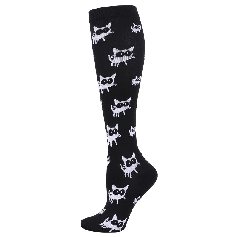 New Compression Socks Men Women Graduated 20-30 Mmhg Fit For Medical Edema Diabetes Varicose Veins, Running Compression Socks