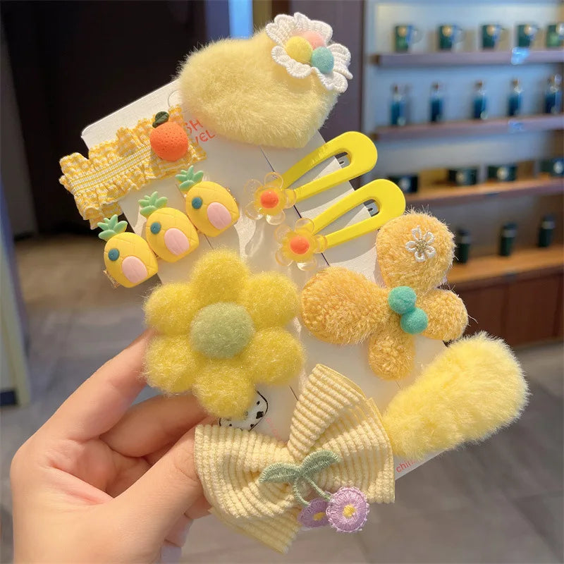 Children's Plush Hairpins Clip Side Barrettes