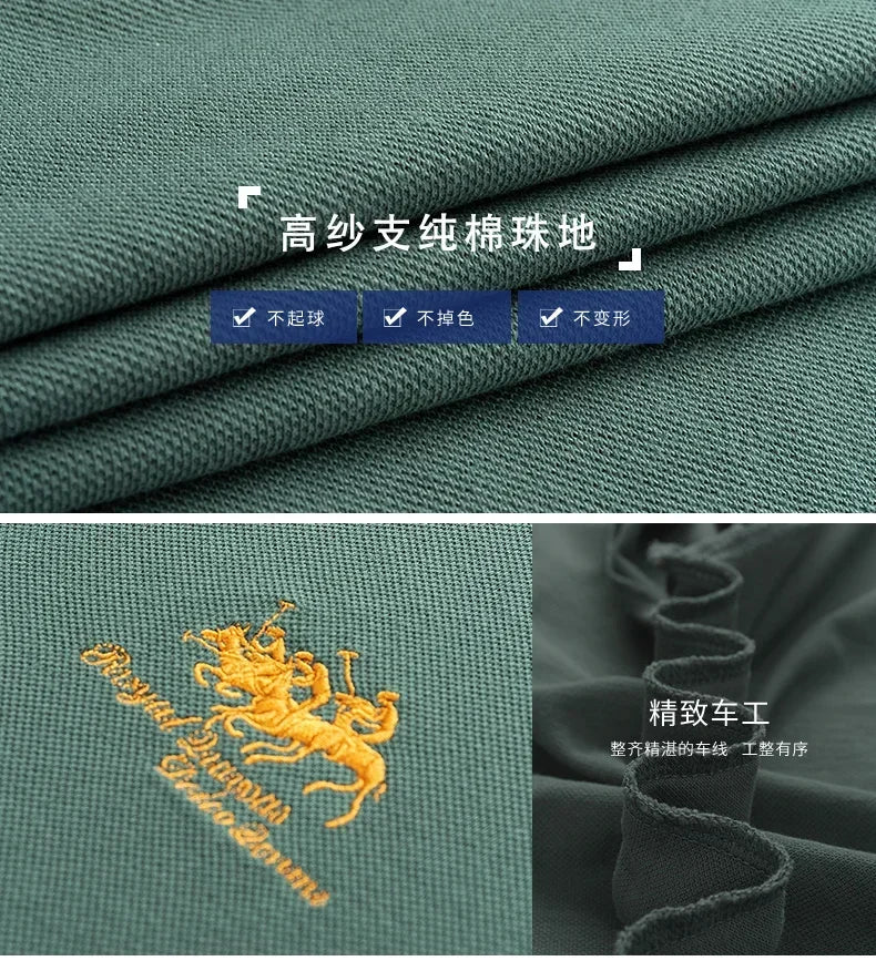High Quality Men's Cotton Embroidered Summer Polo Shirt Short Sleeve T-shirt