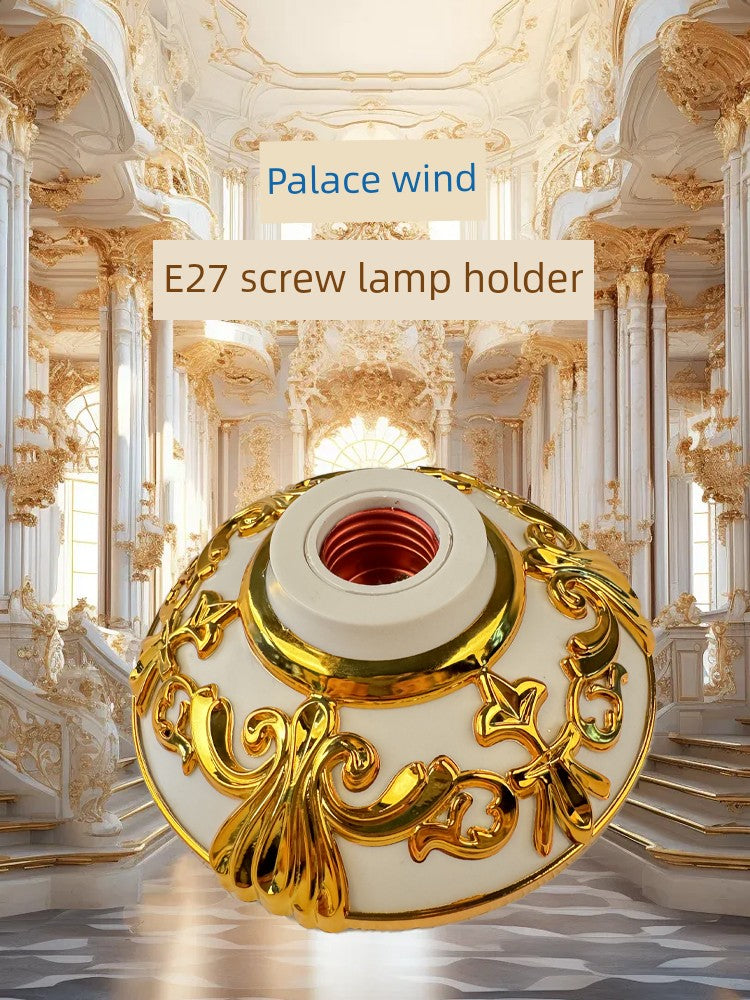 Led Palace Style European Enamel Screw Lamp Holder