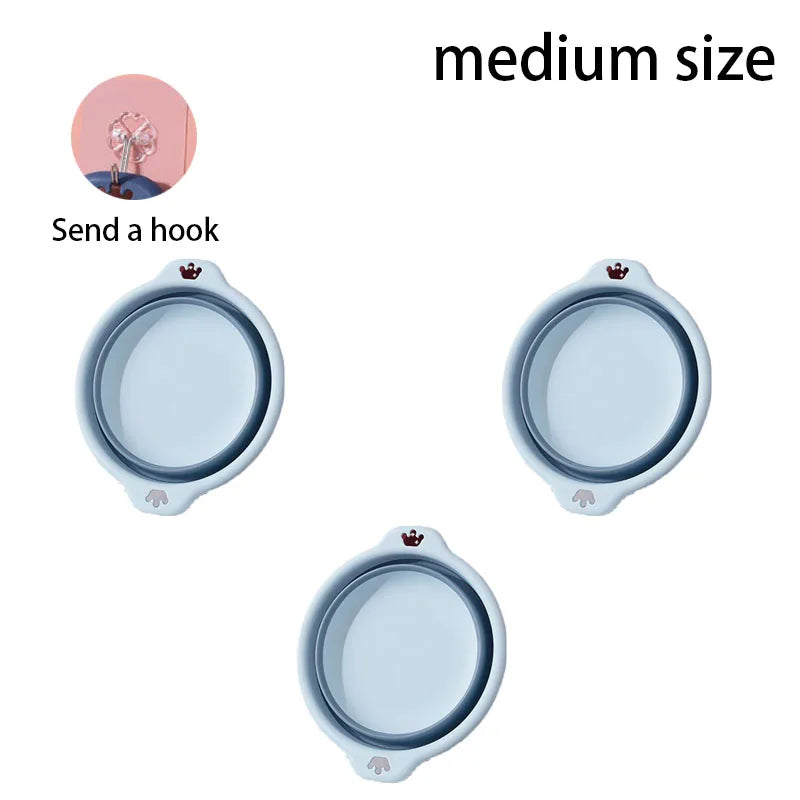 1-4PCS Foldable Travel Laundry Foot Washing Plastic Basin