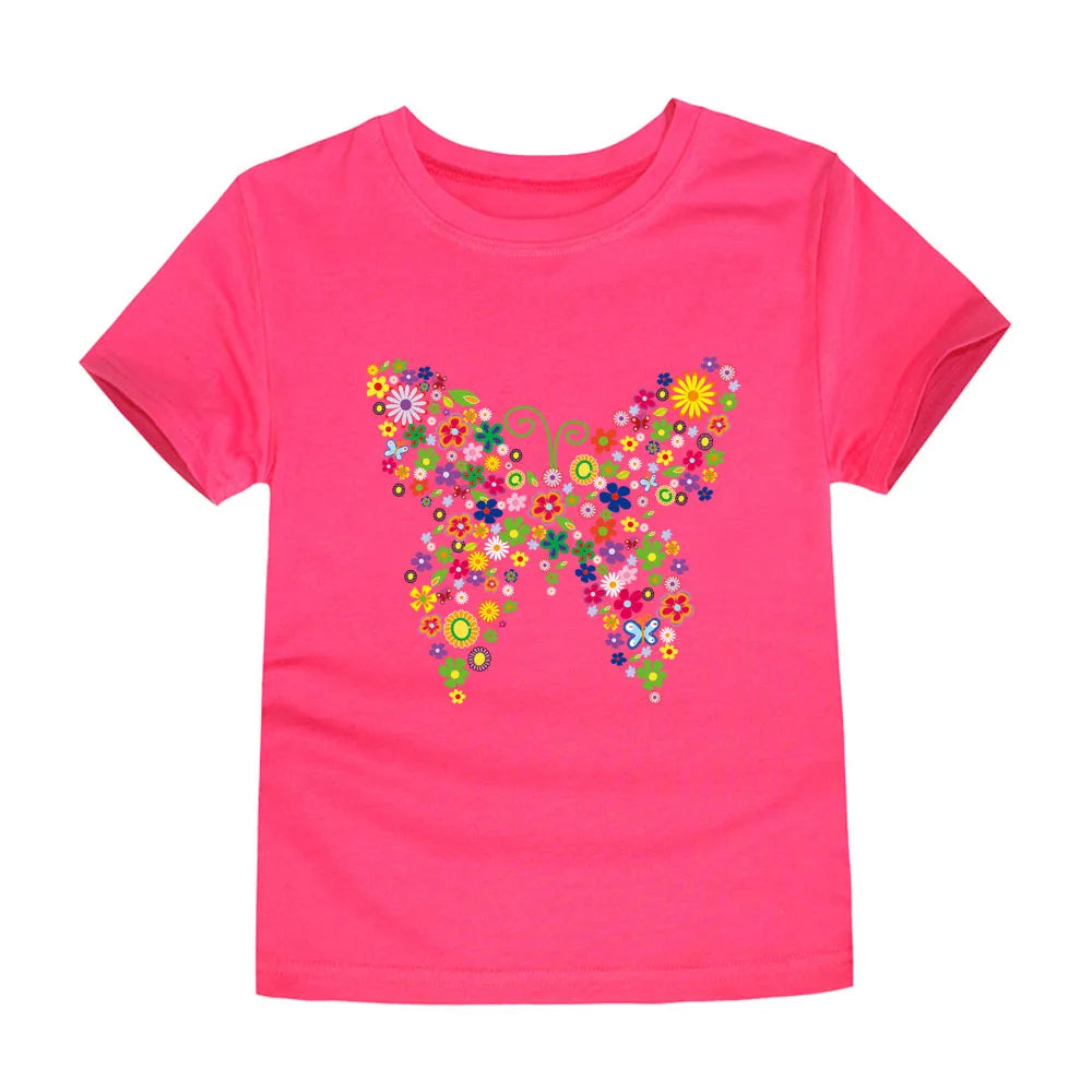 100% Cotton Toddler Girl T- Shirts