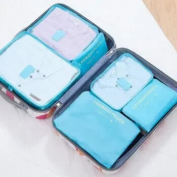 6PCS/Set Travel Bags Large Capacity Storage Organizer Suitcase Packing for Clothes