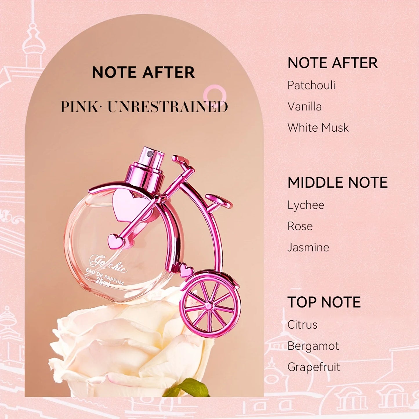 25ML Bike Styling Women's Perfume Pink Floral Fresh Fragrant