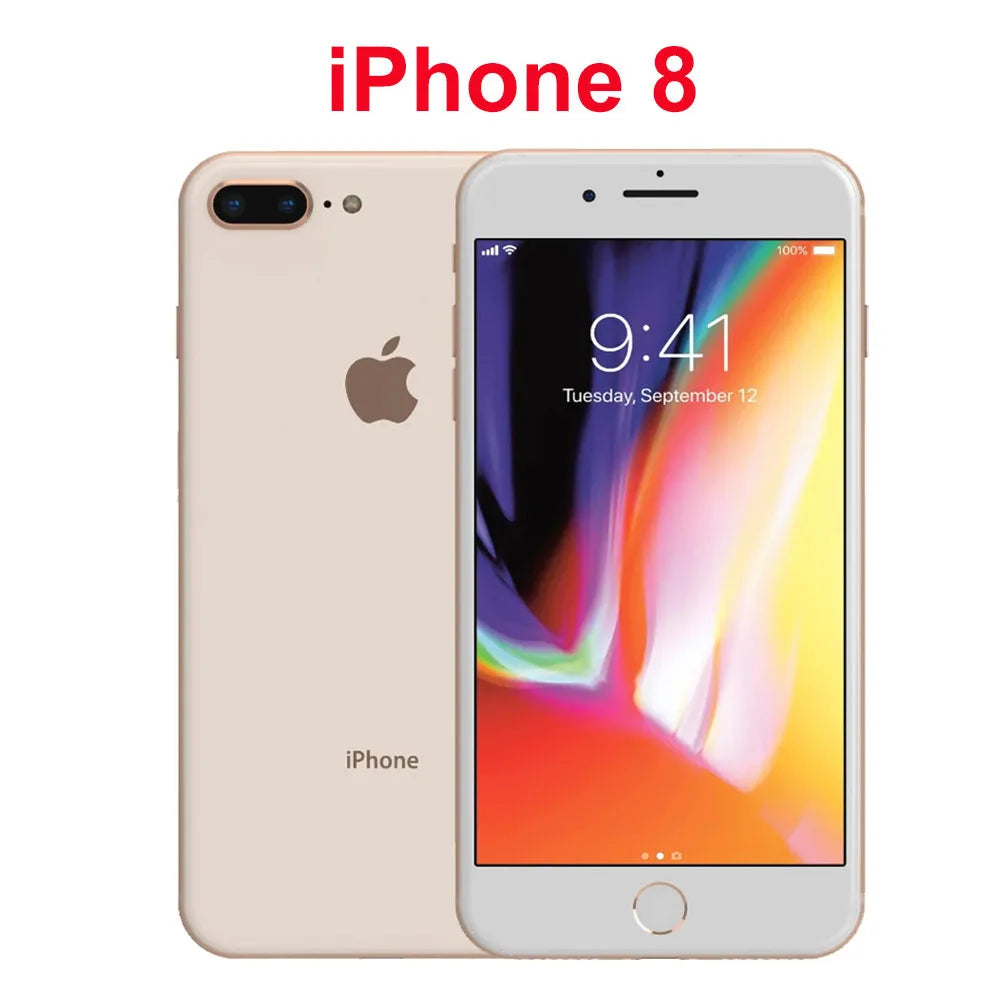 Original iPhone 8/iPhone 8 Plus Phone 8P 4.7'/5.5' Retina IPS LCD RAM 3GB ROM 64/256GB Hexa Core 12MP iOS 4G Unlocked