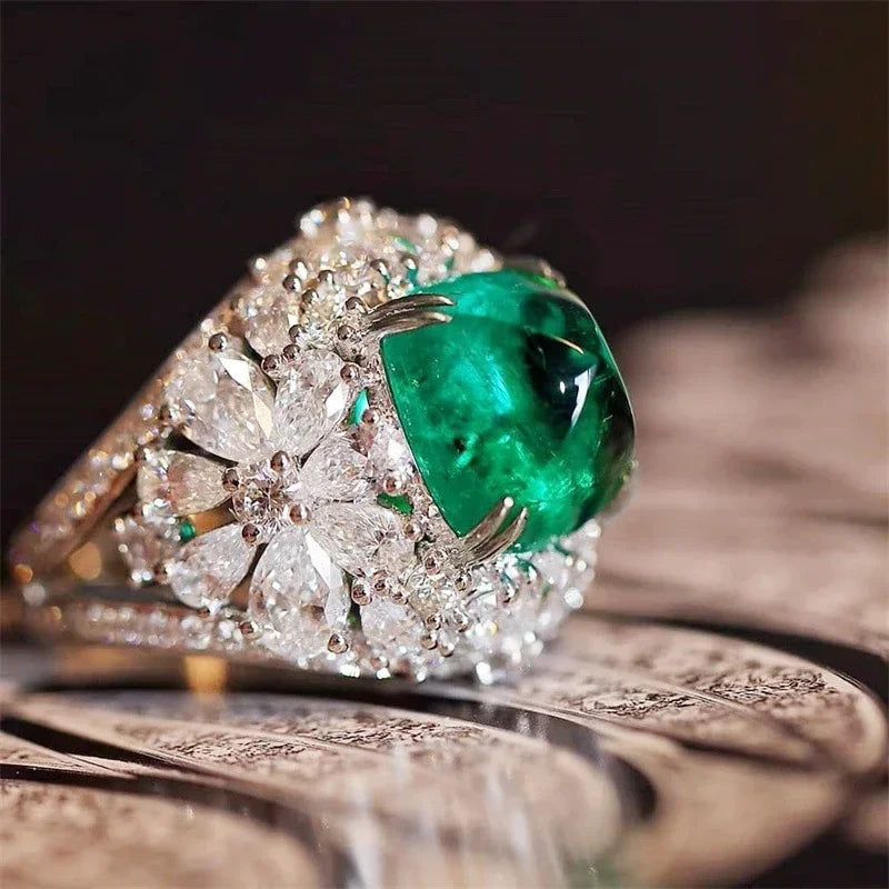 Gorgeous Exquisite High-end Women Crystal Zircon Rings