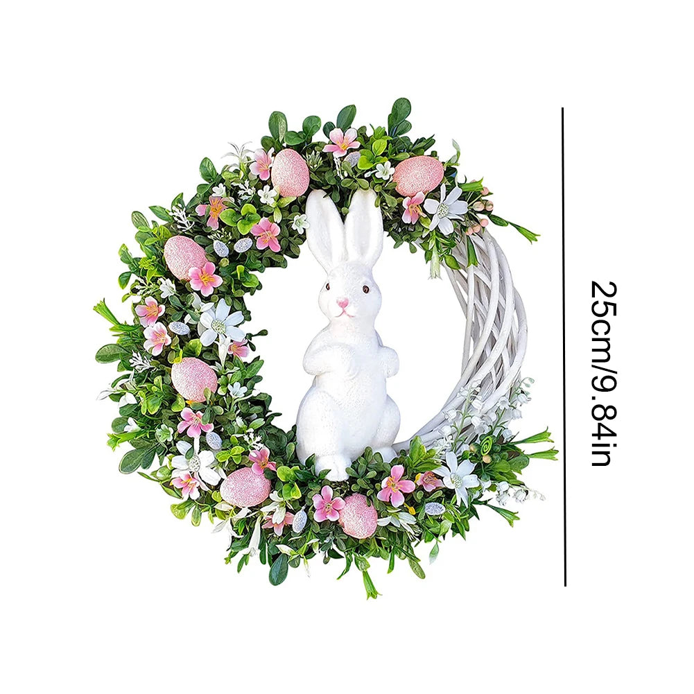 Easter Front Door Spring Cross Wreath