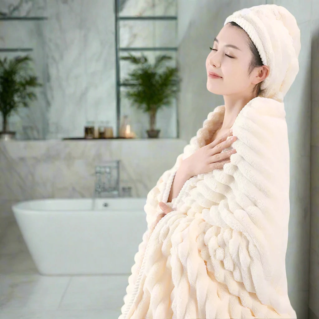 High quality jelly velvet absorbent coral bath towels