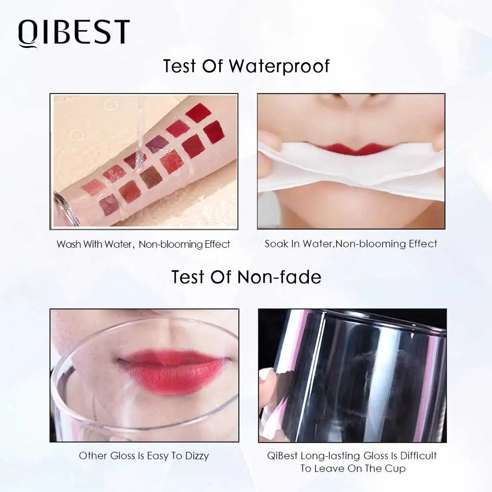 Matte Liquid Lipstick Waterproof Long Lasting Lip Gloss Velvet Mate Nude Red