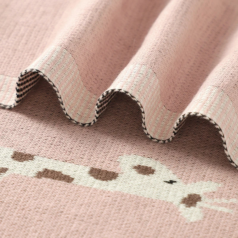 Cotton Knitted Baby Blanket Newborn Boys Girls Super Soft Stroller Basket Swaddle Wrap 100*80cm Infant Receiving Quilt