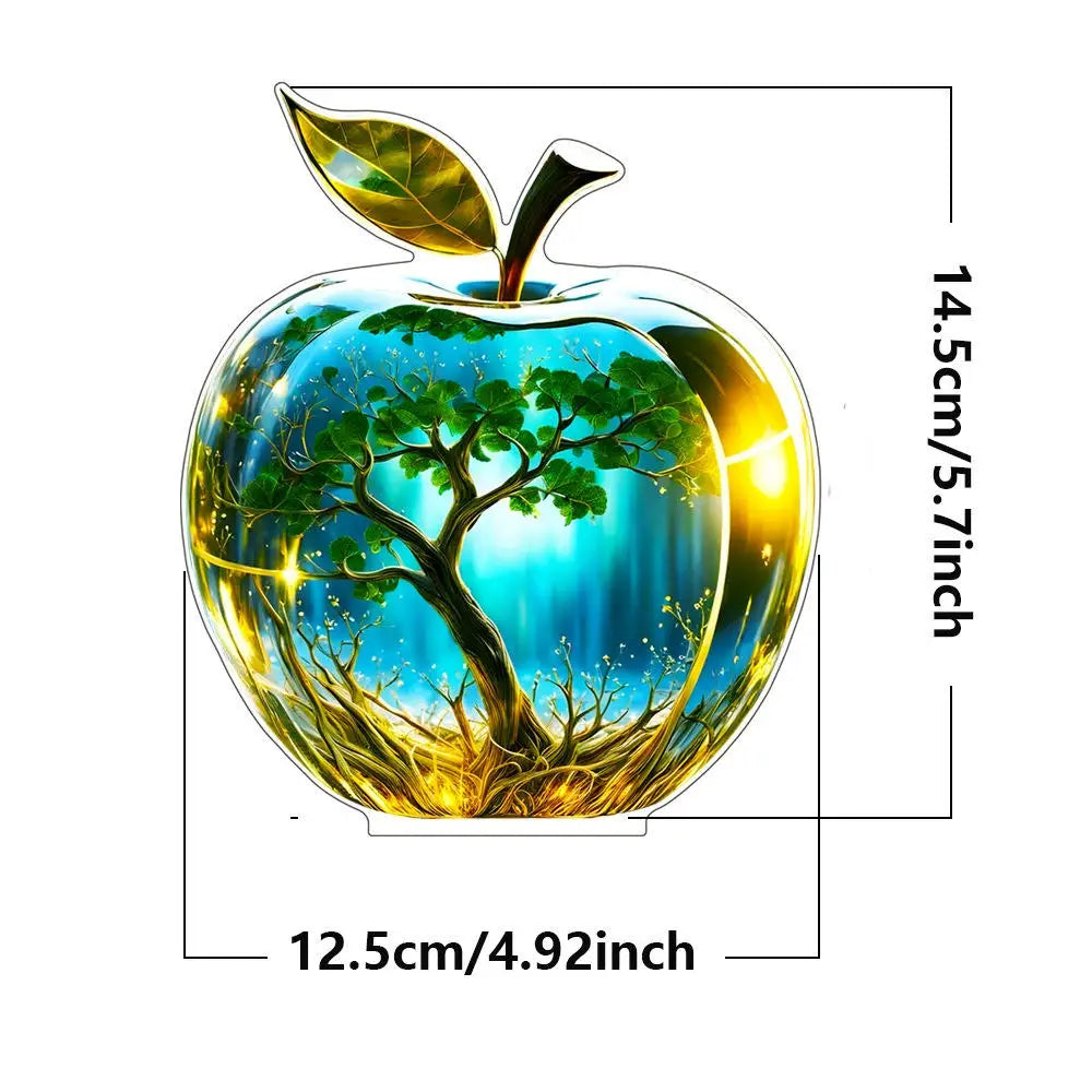 Acrylic Crystal Glass Apple Table Ornament Decoration