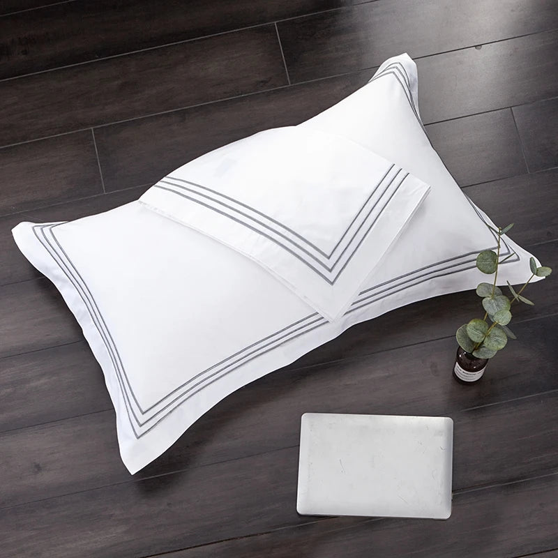 1pc Luxury 100% Egyptian Cotton Embroidery 5 stars Hotel Pillowcases