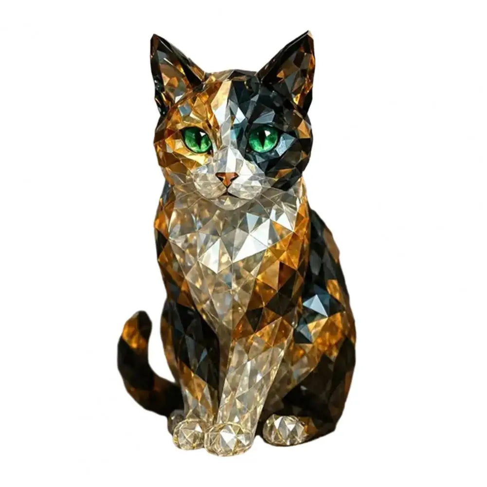 Artificial Crystal Animal Sculpture Clear Glass Figurine Statues for Home Office Decoration Ornament