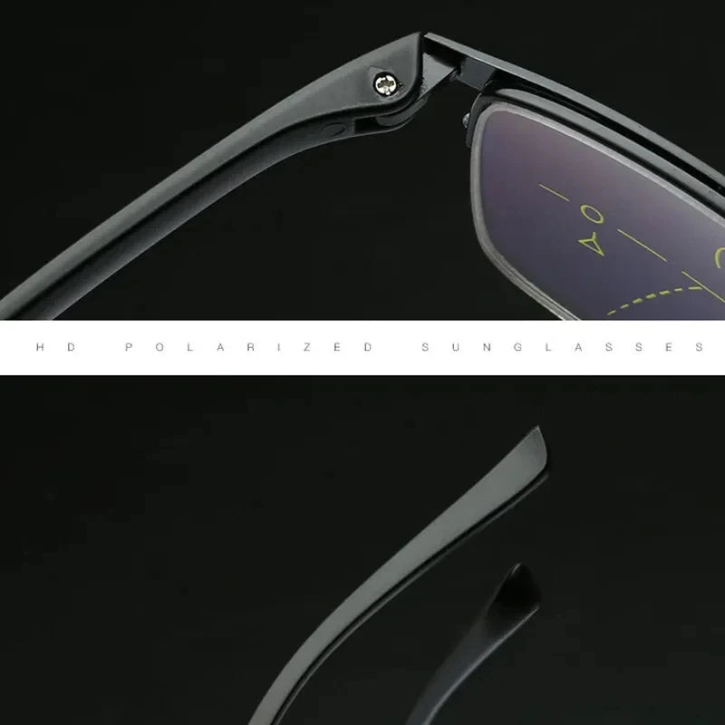 Unisex Progressive Multifocal Reading Glasses Anti-Blue Light Half Frame