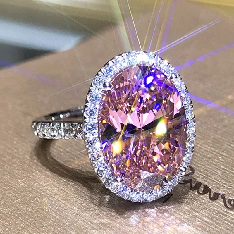Gorgeous Exquisite High-end Women Crystal Zircon Rings