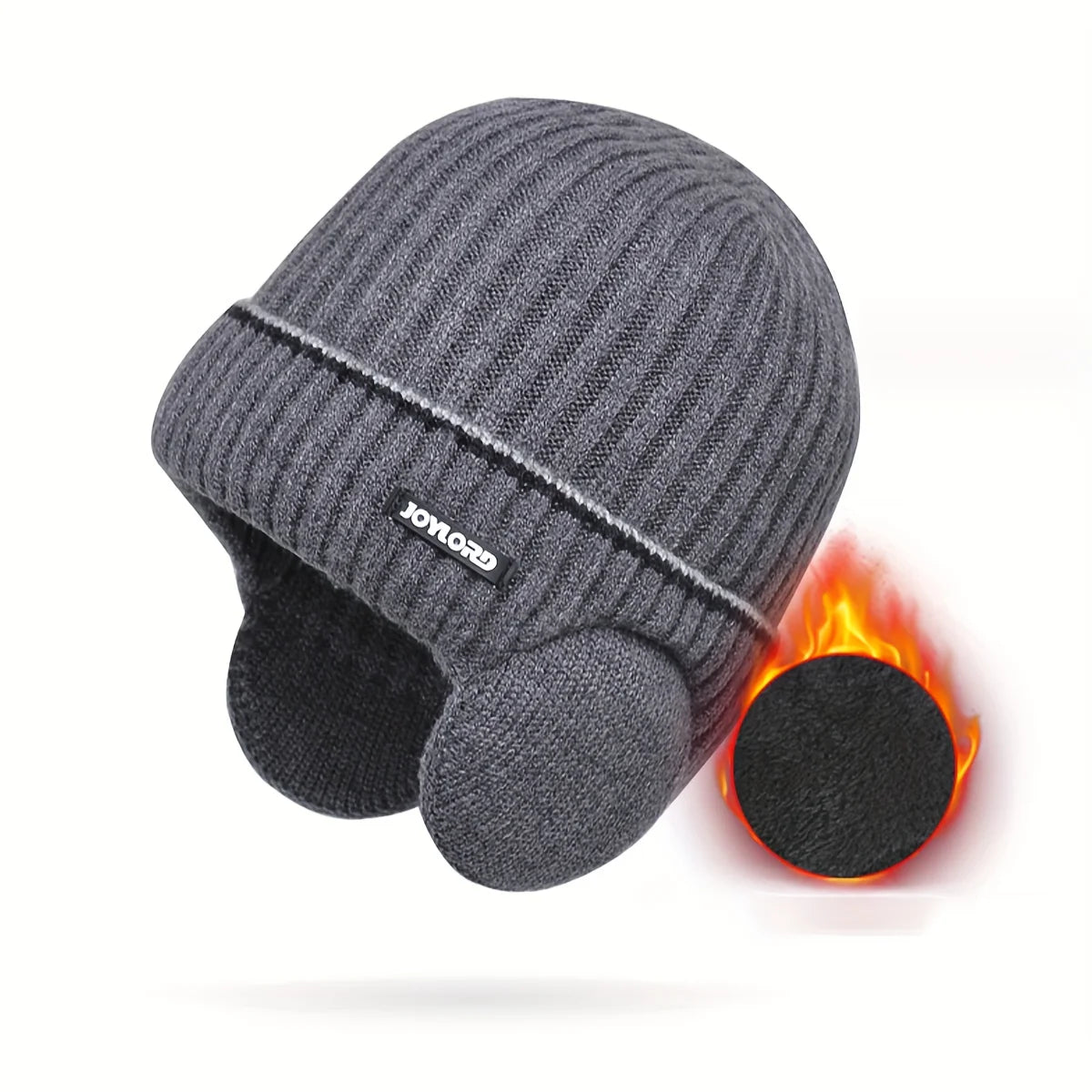 1pc Unisex Outdoor Plus Velvet Thickened Knitted Hat, Winter Ear Protection Warm Hat