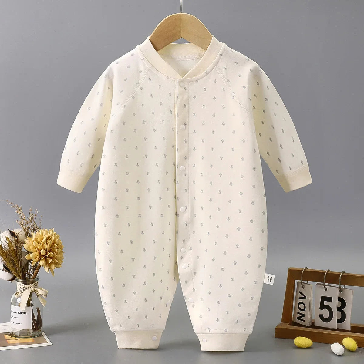Newborn Baby Boy Girl Bodysuit Romper Comfortable Cotton Clothing for Autumn Spring