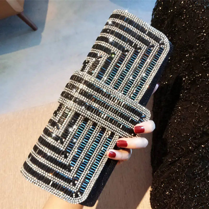 Diamond Crystal Evening Clutch Bag