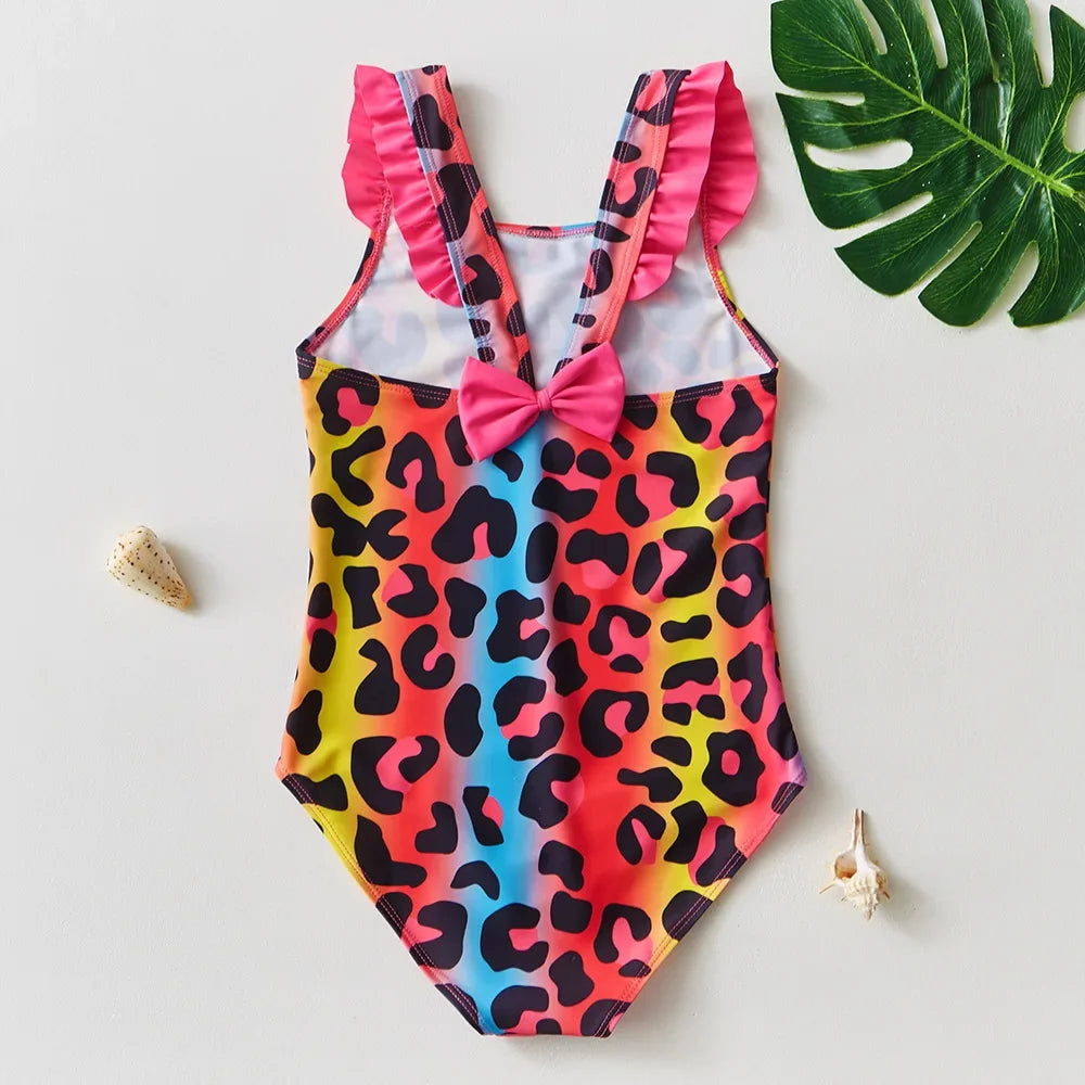 Girl Swimsuit One-Piece Mermaid Fish Scale Unicorn Children's Swimwear 2 - 8 Years