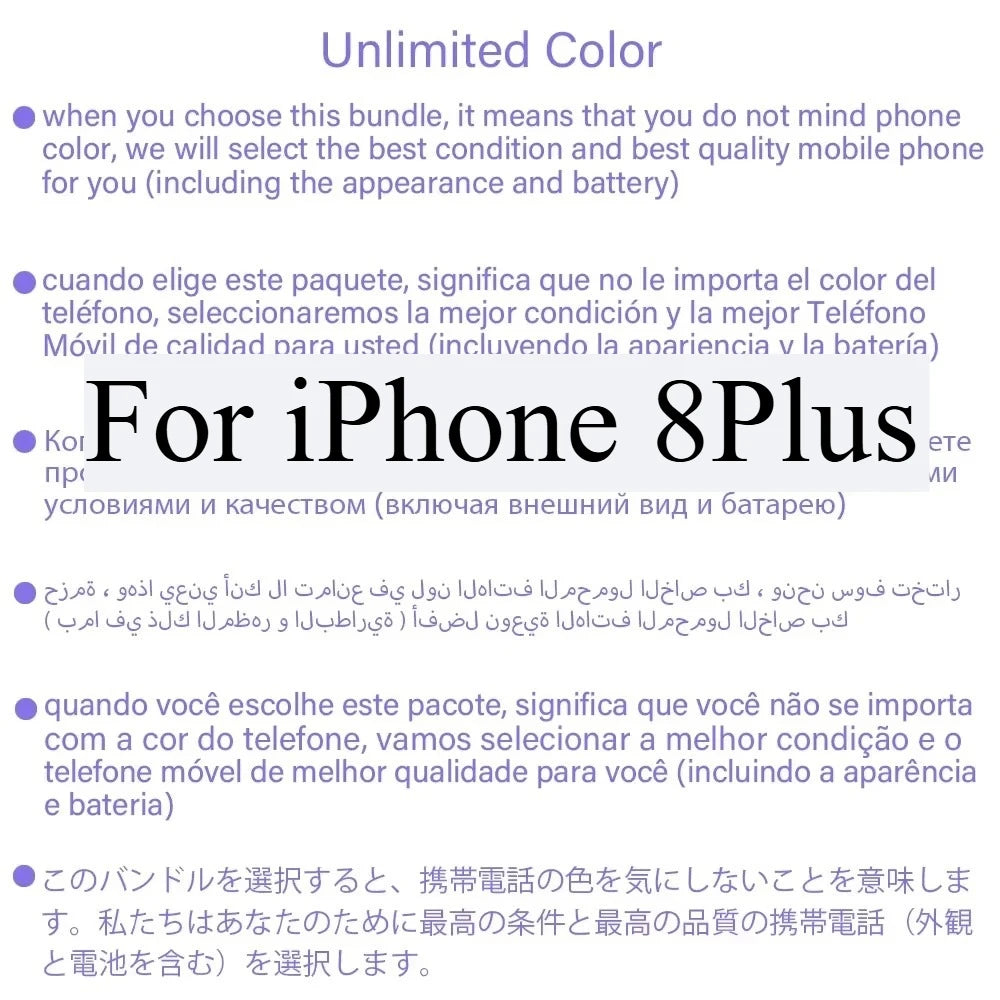 Original iPhone 8/iPhone 8 Plus Phone 8P 4.7'/5.5' Retina IPS LCD RAM 3GB ROM 64/256GB Hexa Core 12MP iOS 4G Unlocked