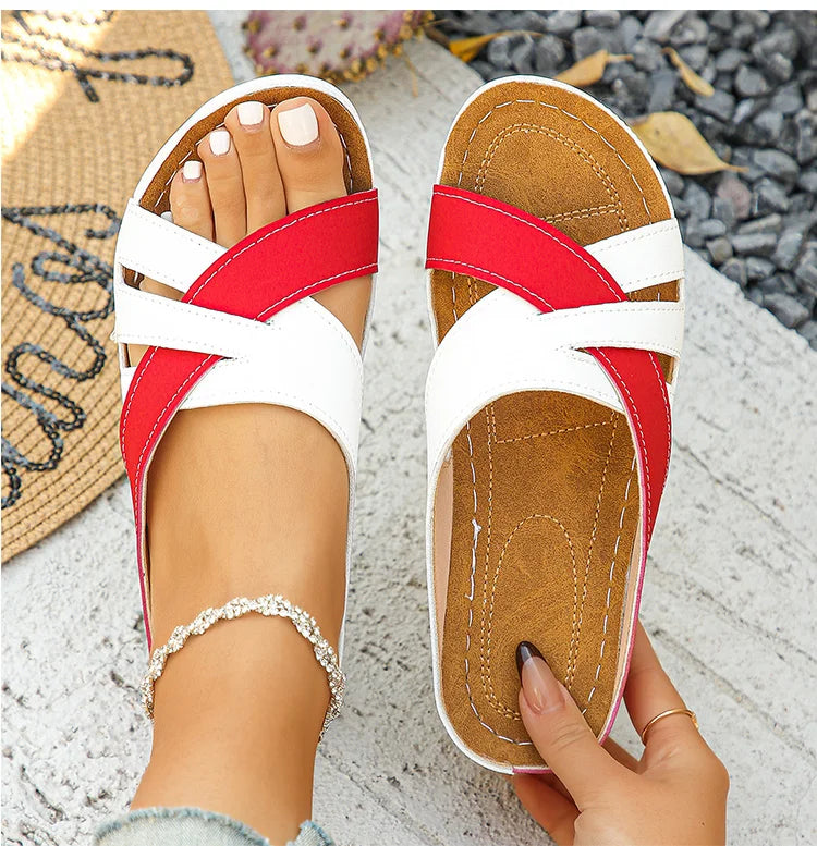 Women's Mix Color Wedges Heeled Sandals