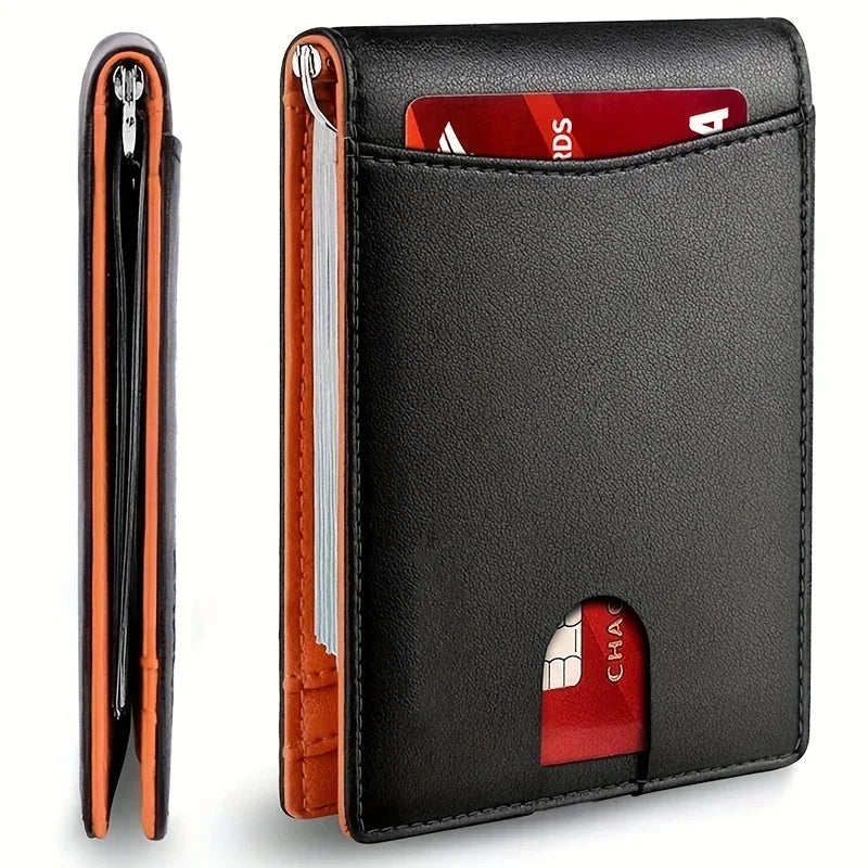 Synthetic Leather Slim Smart Wallet for Men Credit Card Holder RFID Blocking