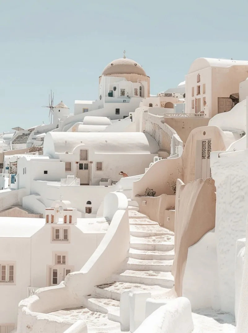 Santorini Modern Landscape Posters Prints Canvas