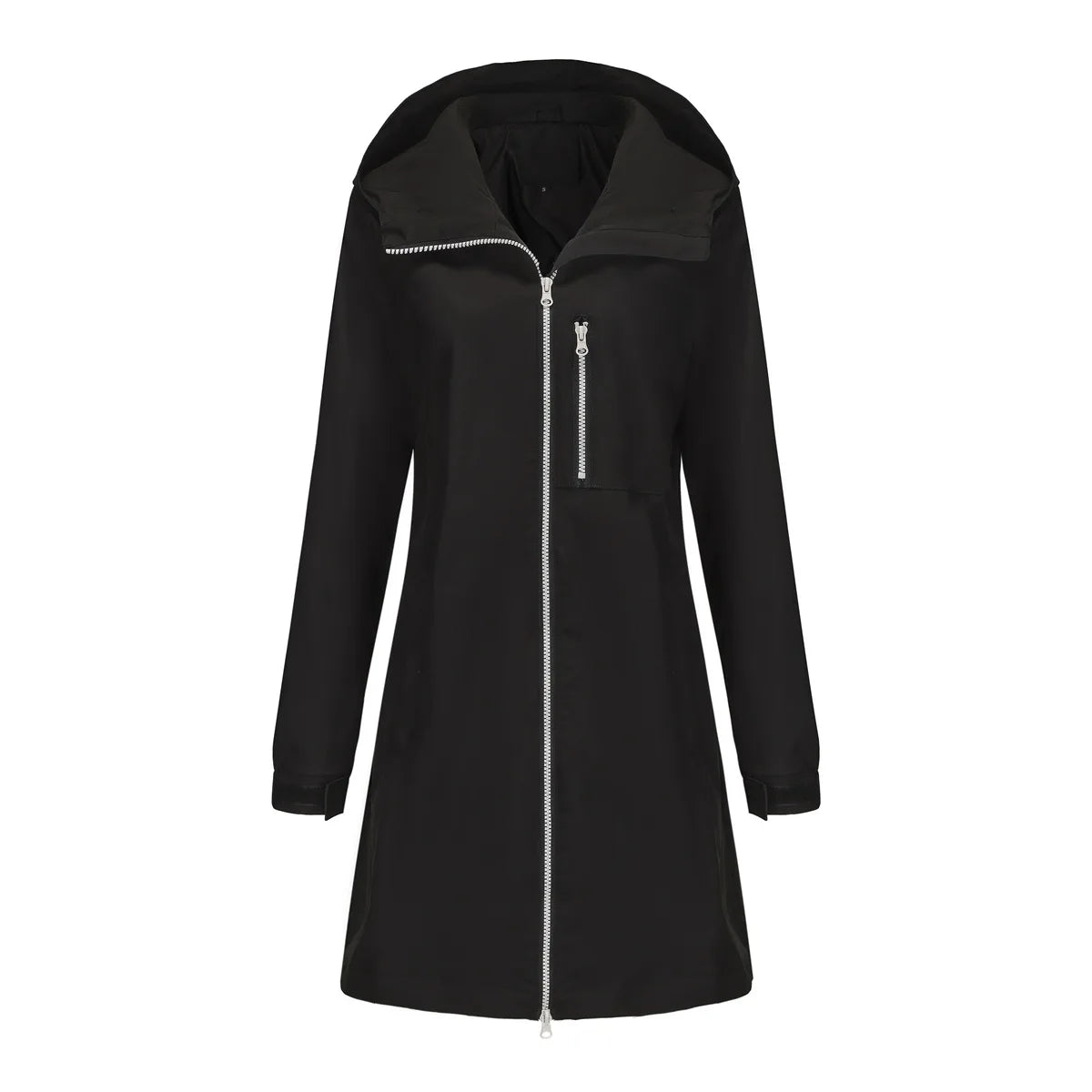 Spring Women's Hooded Long Jacket, Size S-3XL