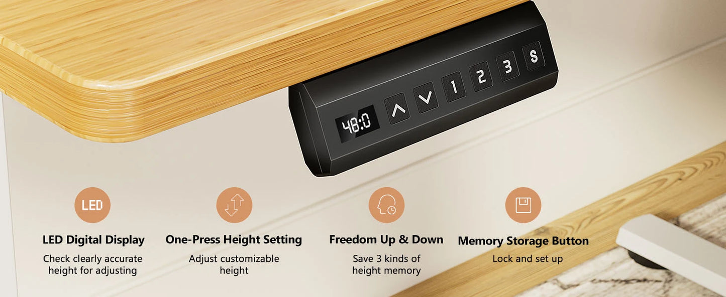 Electric Standing Desk Height Adjustable 40x24 Inch