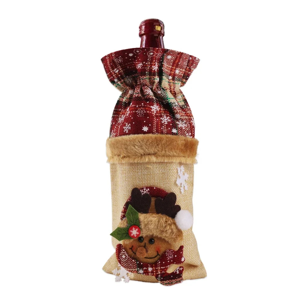 Christmas Wine Bottle Decoration