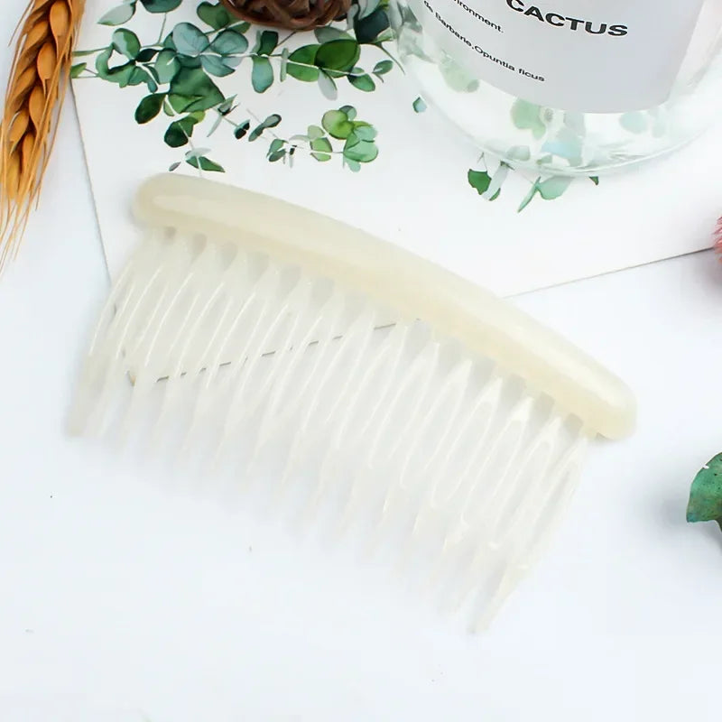 15 Teeth Frosted Candy Color Hair Comb Clip Accessory