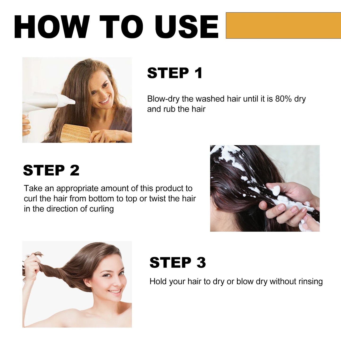 Hair Curling Cream Styling Sculpting Frizzy Wavy Boost Elastin Volumizing Hair Nourishing