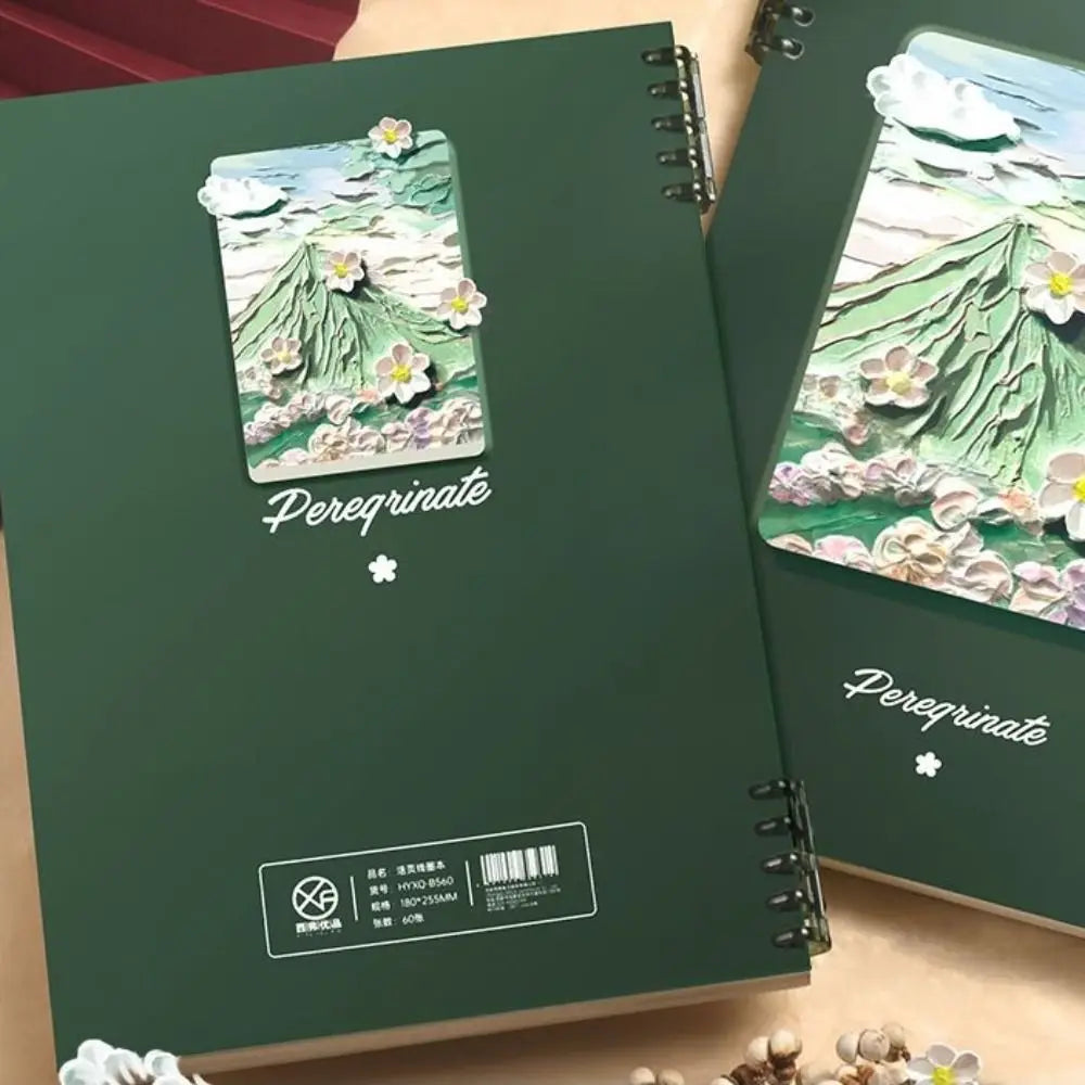 Oil Painting Loose-leaf Book A5/B5/A4 Thickening Cover Filler Paper Notebook Somnambulist Rose Mary Student Diary Notepad