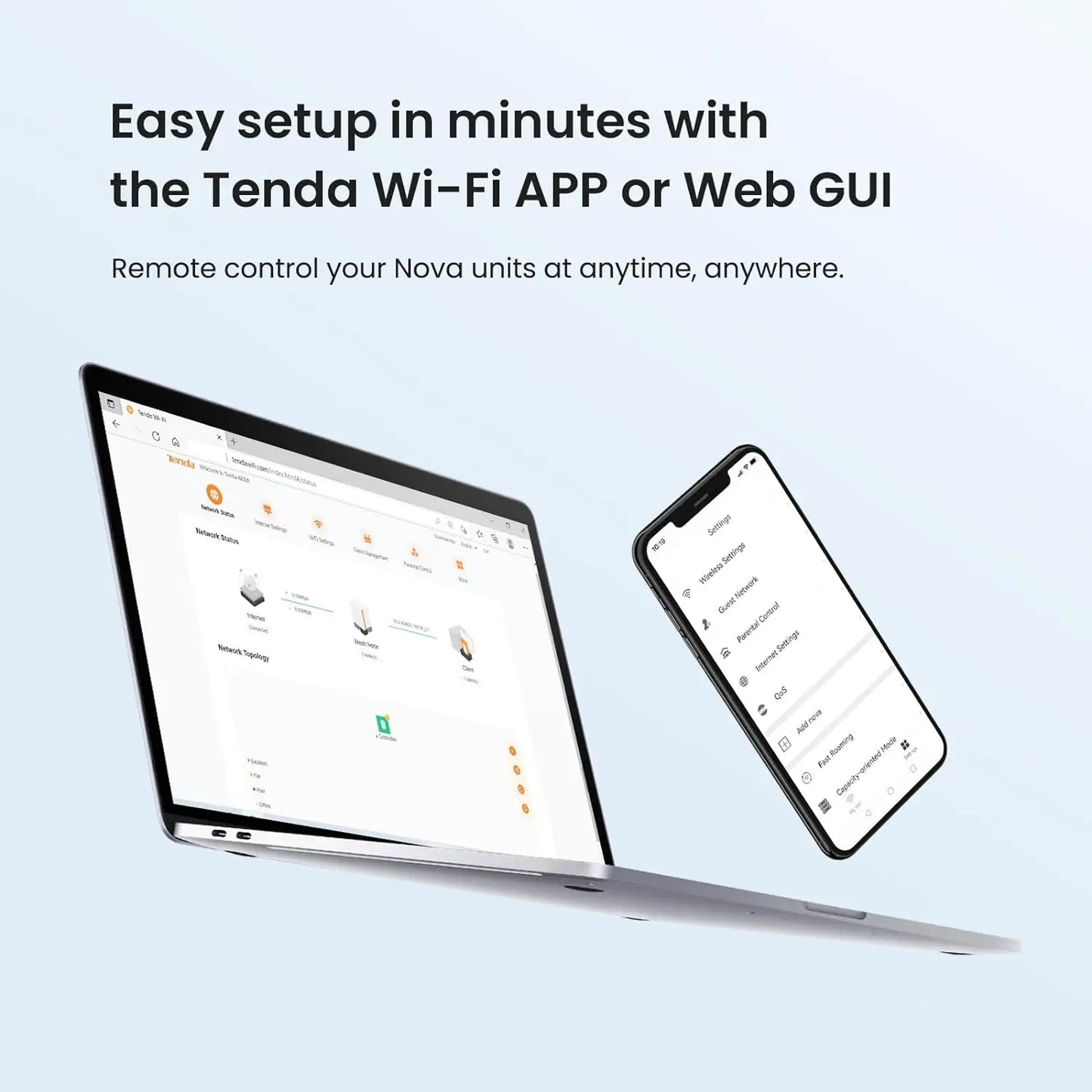 AX1500 WiFi6 Mesh Router Tenda Mesh MX3 WiFi 6 Gigabit Wireless Router 2.4Ghz 5Ghz Dual-Band Whole home mesh wifi repeater