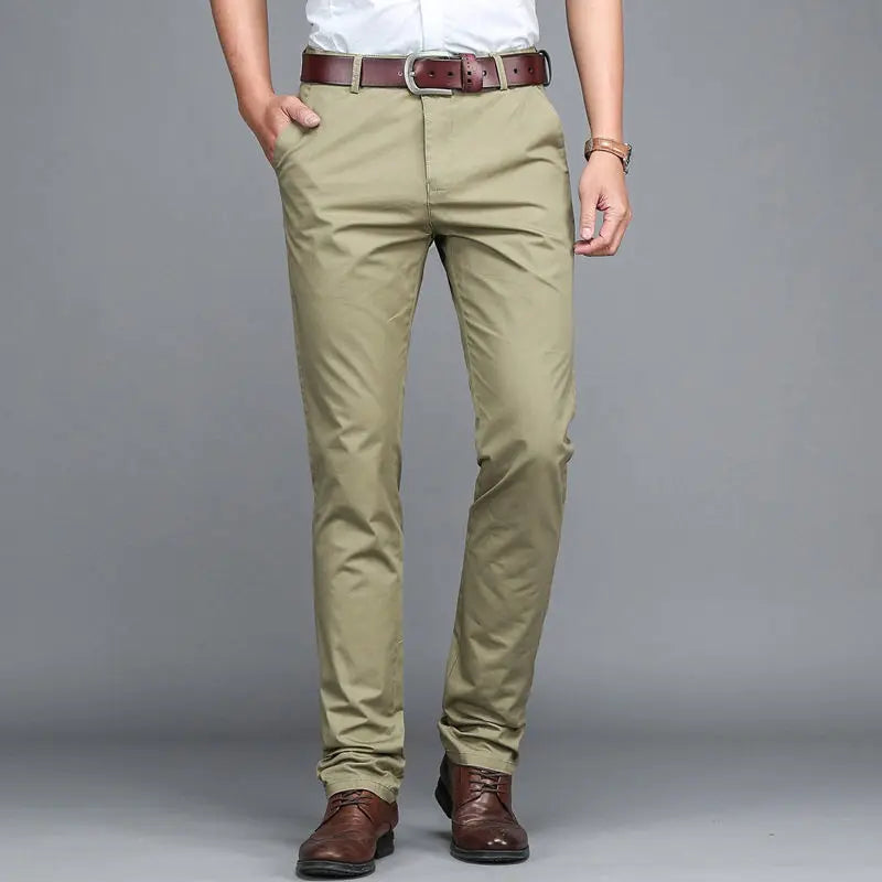 Summer Thin Slim Men's Cotton Casual Suit Pants