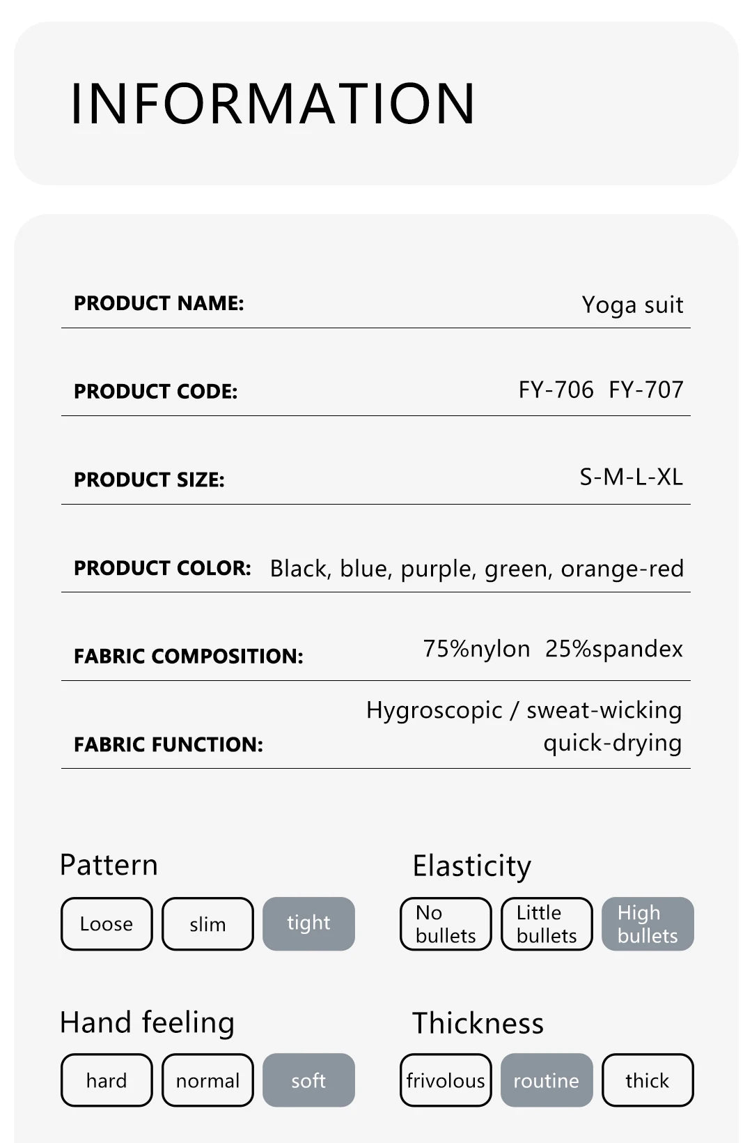 Women's color quick-drying yoga gym training clothes