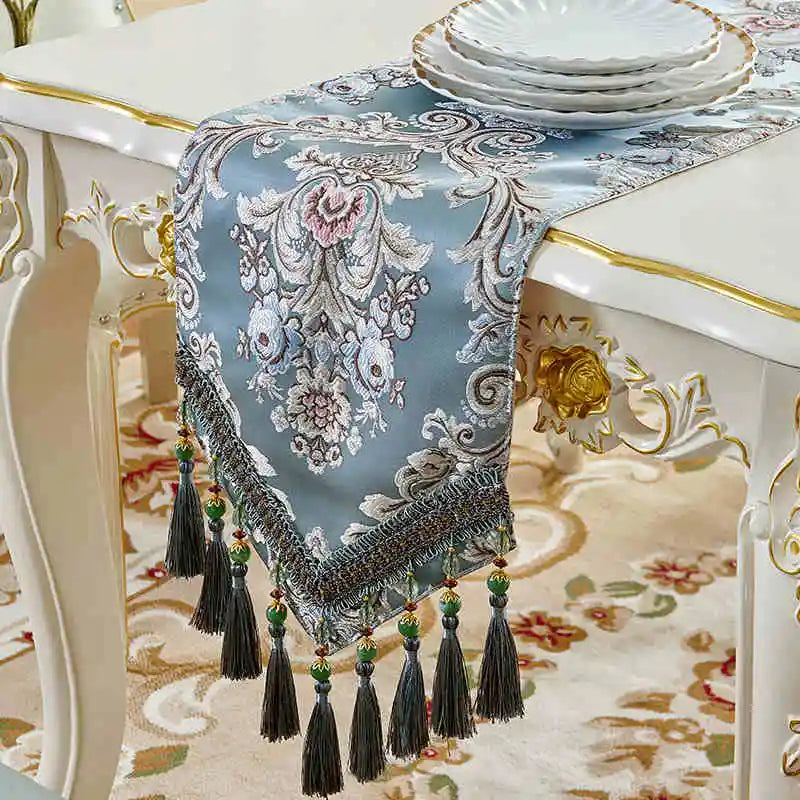 European Luxury Table Runner Multi Tassel Pendant Retro Decor