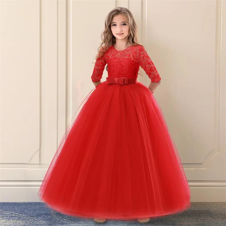 Girls Princess long Formal Dress