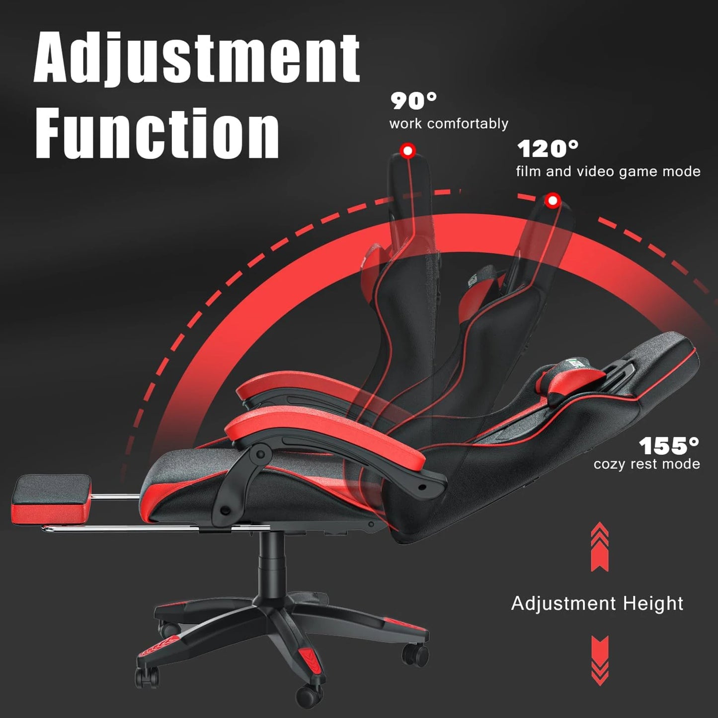 Ergonomic Computer chair with Lumbar Cushion Headrest