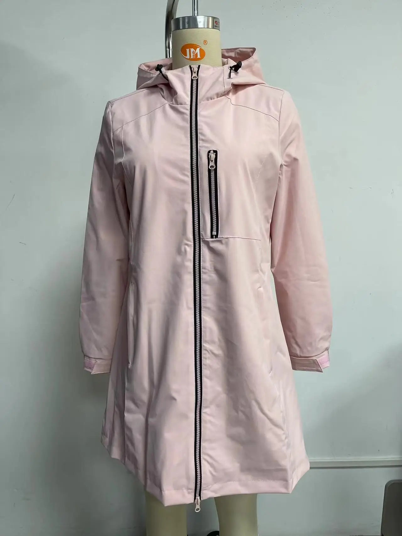 Spring Women's Hooded Long Jacket, Size S-3XL
