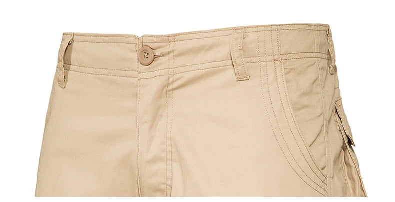 Men's Shorts Loose Large Size Multi-Pocket Overalls Summer Cotton Comfortable Short Pants Outdoor Casual Sports Beach Pants