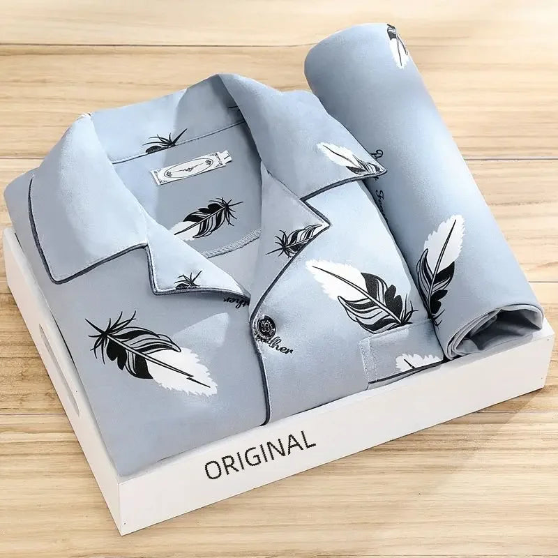 Men's 100% Cotton Long Sleeve Pajama Set