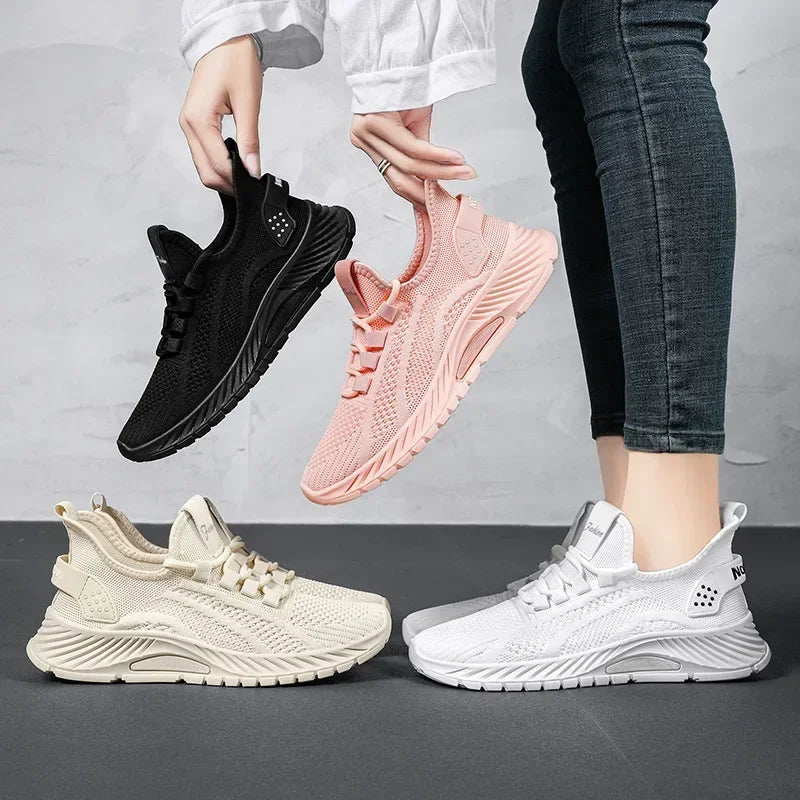 Women Casual Sneakers Knitted Mesh Breathable Shoes