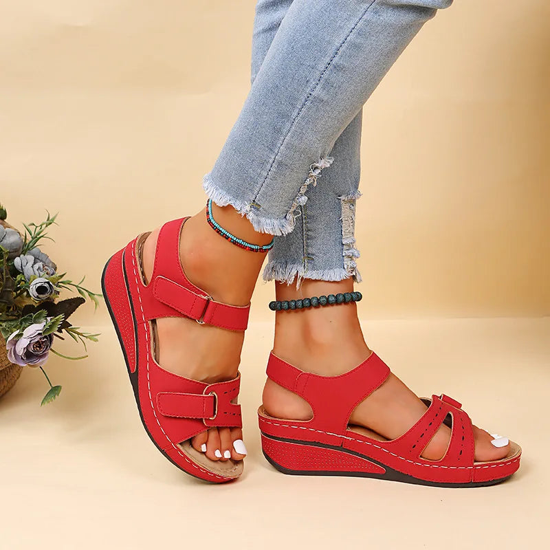 Women Soft Comfortable Stitching Sandals Open Toe