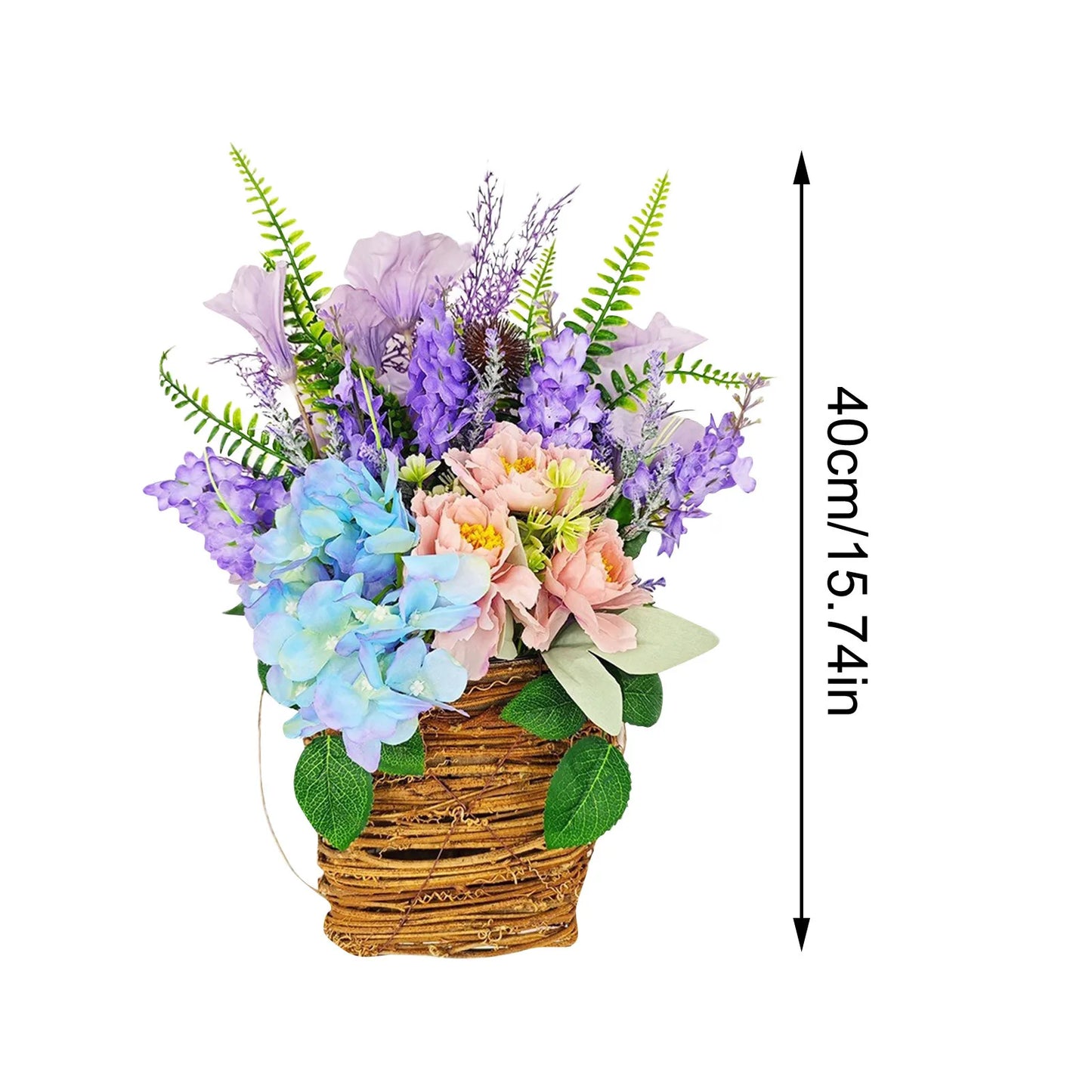 Bow Ribbon Easter Eggs Wreath Front Door Decor