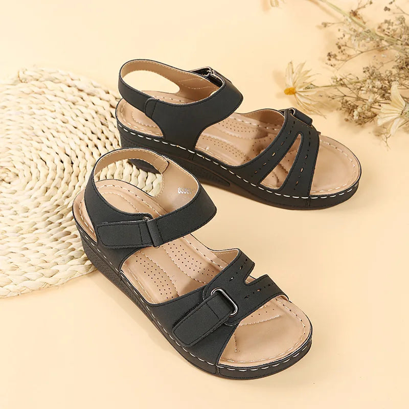 Women Soft Comfortable Stitching Sandals Open Toe