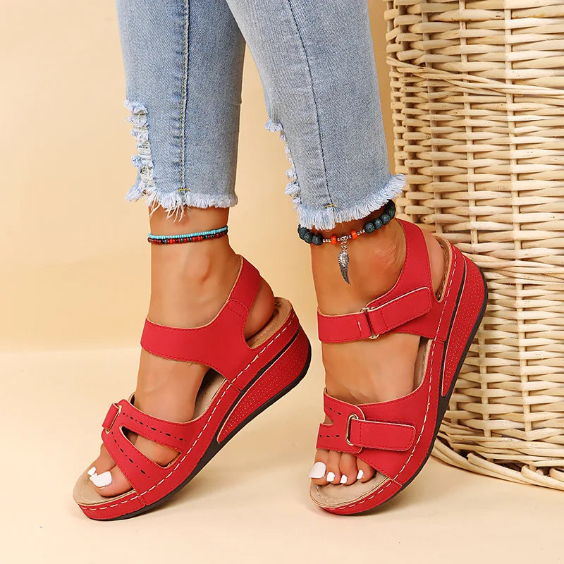 Women Soft Comfortable Stitching Sandals Open Toe